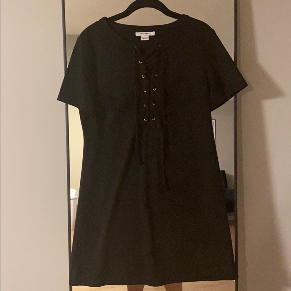 Glamorous black dress a-line